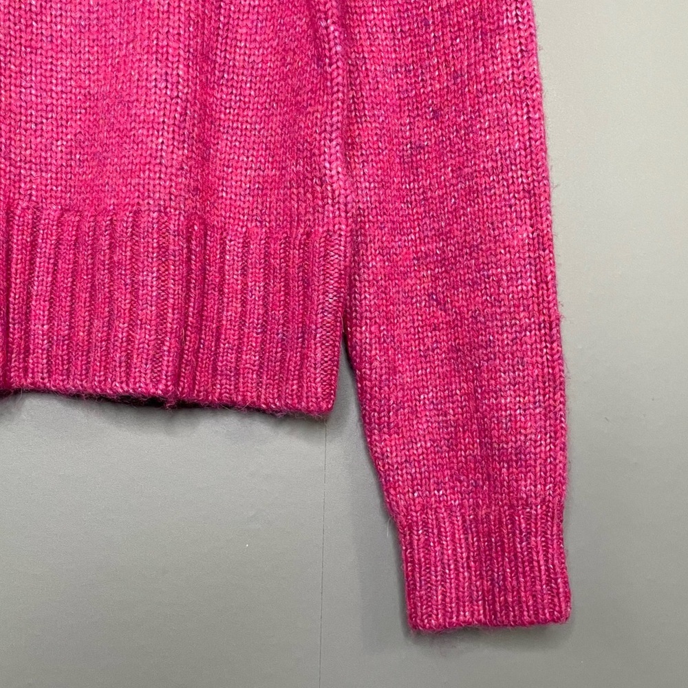 J. Crew Women's Alpaca Wool Blend Crewneck Sweater Fuchsia Heather NWT - Picture 5 of 14